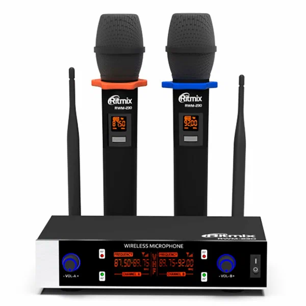Беспроводная микрофонная система RITMIX RWM-230 Black