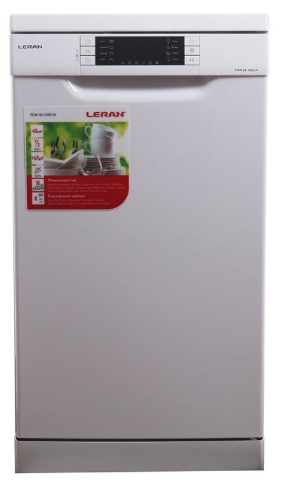 Купить посудомоечная машина 45 см leran fdw 44-1085 w, белый в ...