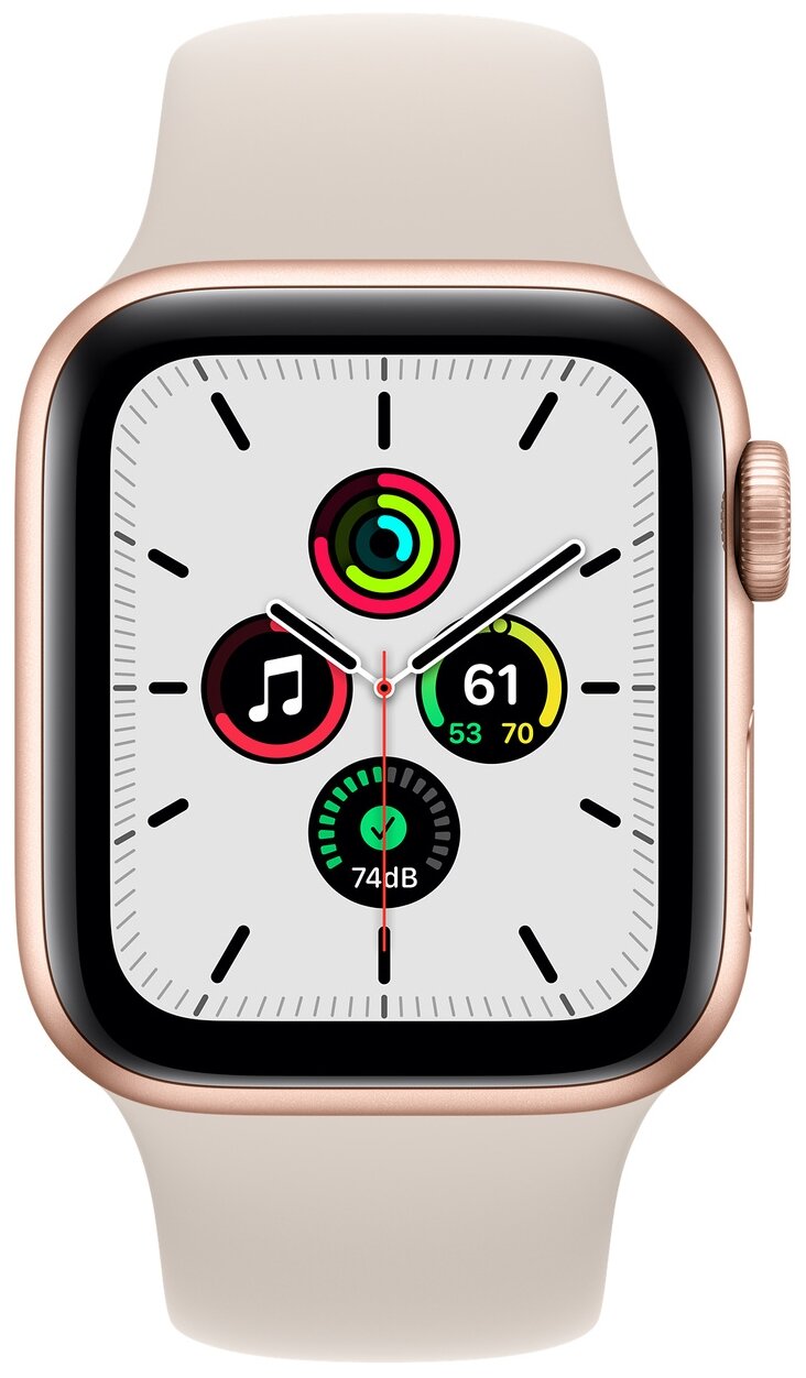 Смарт-часы Apple Watch SE GPS Silver Aluminum Case with Sport Band 40mm L  (MNTC3LL/A)