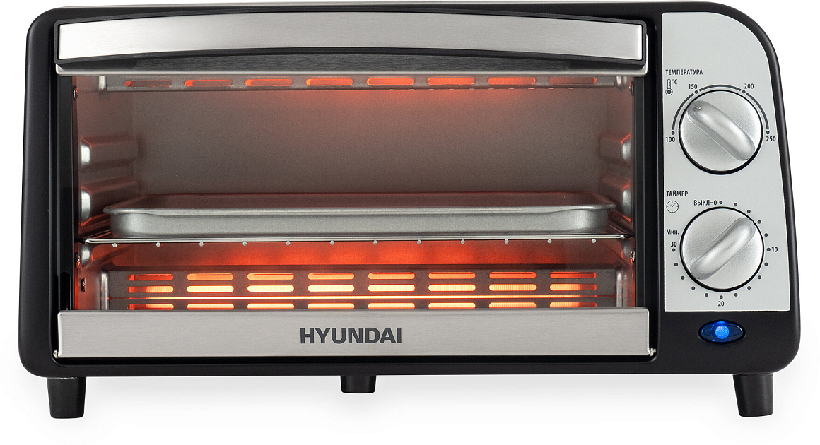 Купить мини-печь hyundai mio-hy071, серебристый/черный в Волгограде ...