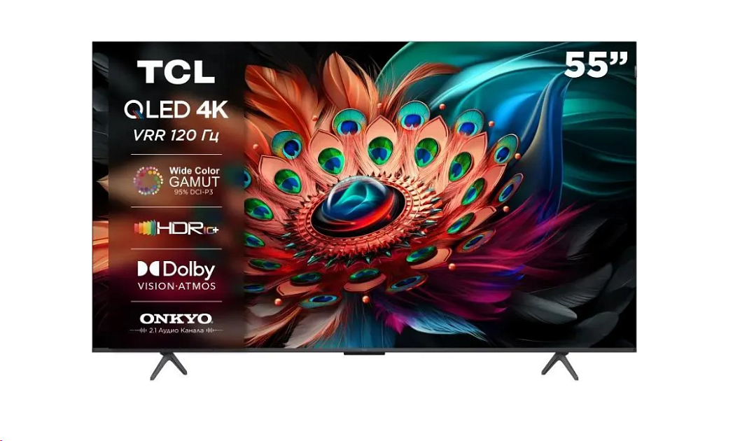 Купить телевизор tcl qled 55c655 (smarttv, ultrahd, frameless) в ...