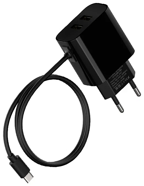 Купить сзу maxvi chl-242t 2хusb 2.4a + кабель type-c black в Волгограде ...