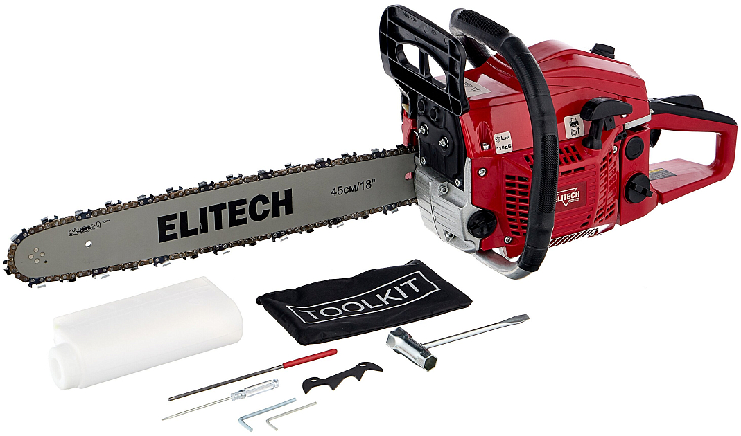 Купить бензопила elitech бп 45/18 2,4л.с. 18" в Волгограде, Астрахани и ...